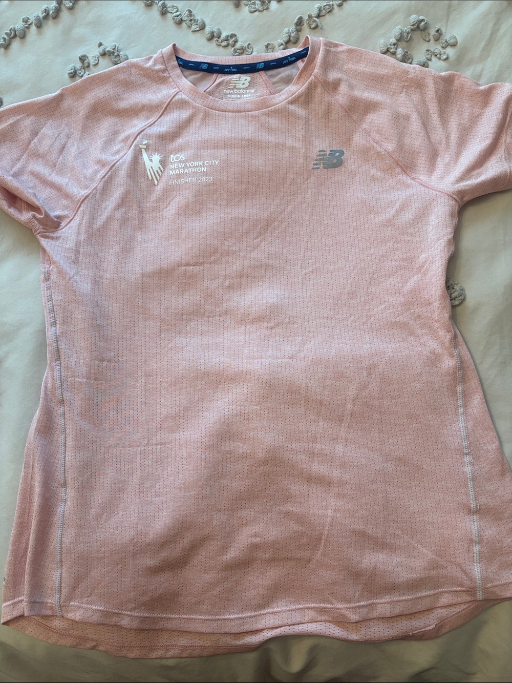 New Balance Light Pink Performance Running Tee
